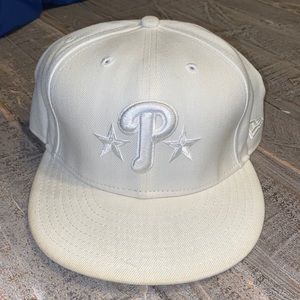 Philadelphia Phillies white on white hat new era 59fify size 7 3/4